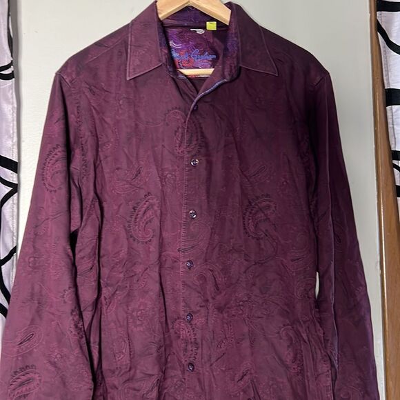 Robert Graham Men's Classic Fit Woven Shirt Medium - Picture 3 of 11